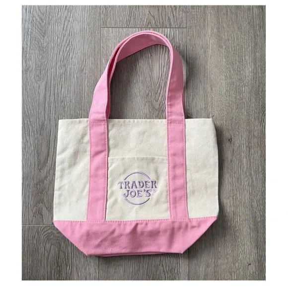 EUC 💗 Pink Trader Joe’s Mini Tote - Picture 2 of 7